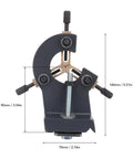 Baxnore grey metal lathe steady rest with three-point support and adjustable central screw for wood turning