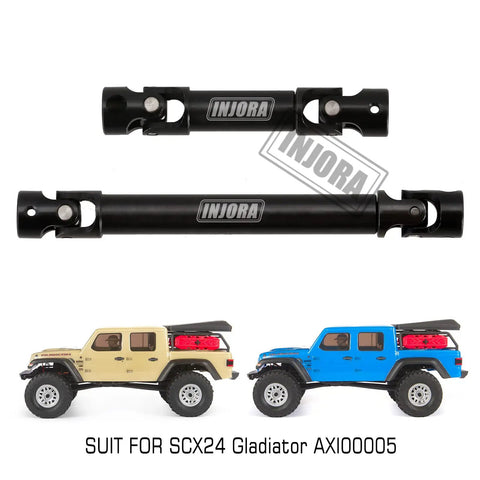 Durable CNC Hardened Steel Drive Shaft Upgrade For SCX24 Gladiator Dodge Power Wagon 1 24 RC With Black Finish And Logo Etched