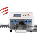 Fully Automatic Cnc Wire Stripper And Cutting Machine For Electronic Core Cable with control panel and wire feed mechanism.