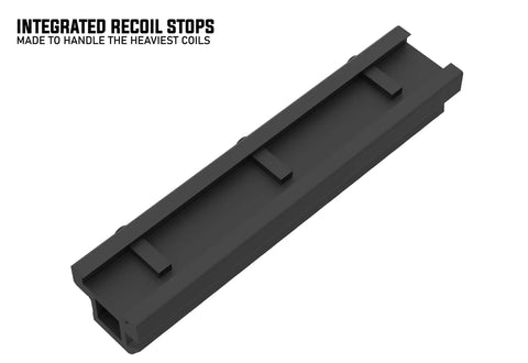 Picatinny Riser Mount With Recoil Stop Base Lockdown V3 Five Point Five Inch Length 13 Slot Low Profile Rail Mount for scopes.