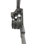 Rock Solid Heavy Duty Triple Head Tube Bender Built For No Sweat 180 Degree Copper And Steel Air Conditioning Line Bending With Clear Calibrated Size Markings, side view of bending tool jaw.