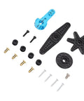 Heavy Duty 35 Kilogram Digital Servo Motor With Legit Steel Gears And An Aluminum Housing For One Ten Scale RC Builds showing included components and assembly parts.