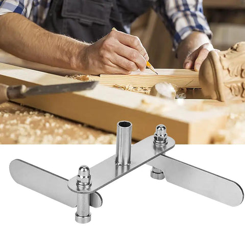 No Nonsense Dead Center Finder And Stainless Steel Woodworking Marking Gauge With Rock Solid Build for precise layout on wood.