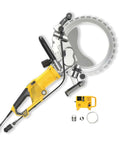 Heavy Duty 5000W Concrete Circular Saw Wall Cutter With 400 Millimeter Blade and Integrated Wet Dust Suppression showing tool components.