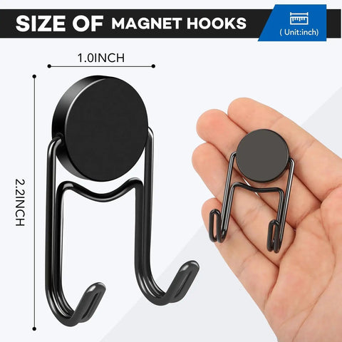 Totally Solid Magnetic Wall Hooks For Cruise Cabins Straight Up Dependable Door Magnets Zero Drill Setup Premium Steel Rotating Dual Hooks Serious Storage Makeover For Home Travel