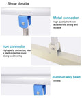 Detailed view of Sturdy Bed Assist Rail For Seniors One Hand Folding Bed Guard with metal and iron connectors, aluminum alloy beam.