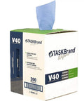 Blue V40 Value Series Center Pull Wiper Sheets All Purpose Disposable Cleaning Towels 10 x 11.5 Inches Roll of 200 box