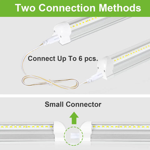 2 Ft LED Shop Light With 3500 Lumens And 6500K Super Bright White Linkable connection methods
