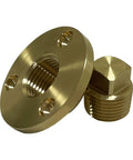 Garboard Drain Plug Kit For 1 Inch Hole, Boat Transom Scuttle Plug With 2 Inch Flange, Cast Copper Marine Plug Assembly