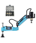 Dejun Electric Tapping Machine M3 To M16 Digital Tapper with 9pcs ANSI collets and 4.3 inch touchscreen for metal threading.