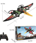 Pterodactyl Dragon RC Drone For Kids And Adults Indoor Ready Remote Control Plane with packaging and remote control