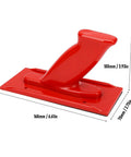 Built Tough Abs Table Saw Push Block With Angled Handle And Rock Solid Textured Grip, 168mm, bright red, safe wood cutting tool.