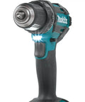 Workhorse Compact Cordless Driver Drill Kit Featuring Slick 18V Lithium Ion Power Half Inch Keyless Chuck And Pro Grade Torque Built For The Daily Grind close-up of drill chuck and LED light.