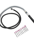Badass Pneumatic Pencil Die Grinder Kit Featuring Knockout 65000 RPM Air Power, includes grinding bits and air hose.