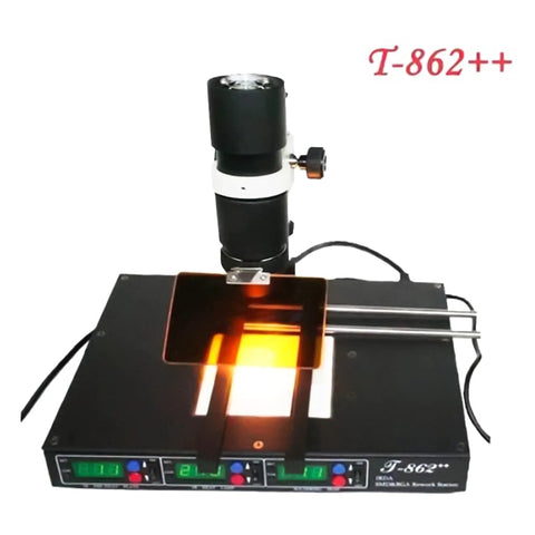 Infrared Desoldering Station With T862++ IRDA BGA Preheater And Soldering Hot Air Rework Station For SMD SMT Components