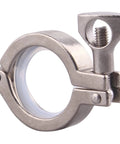GOVALVE sanitary stainless steel tri-clamp with wing nut for 50.5mm ferrule; white silicone gasket