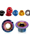 Aluminum Alloy Crank Arm Fixing Bolt And Crankset Nut For MTB Bikes CNC Machined Screw Cap Cover M18 M20 Black High Strength