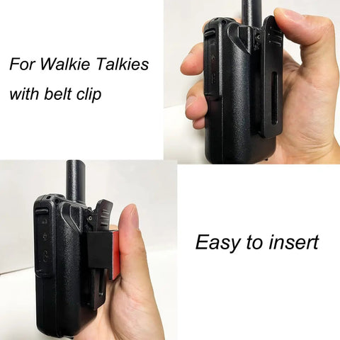 Heavy Duty Walkie Talkie Belt Clip Holder Mount With Adhesive Backing For Two Way Radios Clip On Mic Hanger handheld view