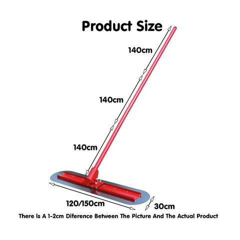 Pro Grade Stainless Steel Self Leveling Concrete Trowel With Adjustable Angle Finishing Tool For Construction Sites, Warehouses, And Home Projects With Three 140 Cm Connectable Poles, 140cm pole size