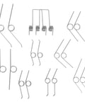 Cool 36 Piece Torsion Spring Assortment Kit Fix Your Flip Top Trash Cans With 9 Sizes For Easy Home Repair Woodworking And DIY Hacks To Get That Snappy Closure, silver metal springs shown