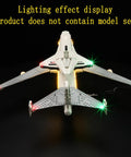 LED Light Kit For LEGO Shuttle Carrier Aircraft 10360 Building Blocks Model Lighting Set Lighting Only Model Not Included Battery Pack Not Included Compatible With Display Or Dioramas showing lighting effect on model from above