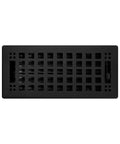 Slick Contemporary Artisan Style Vent Cover With Solid Cast Steel Interior And Adjustable Dampers Matte Black 4x10" Opening