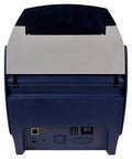 Back view of Straight Fire Slick Plug And Play Color Id Card Printer With Double Sided Dye Sublimation Printing and Solid Usb Link.