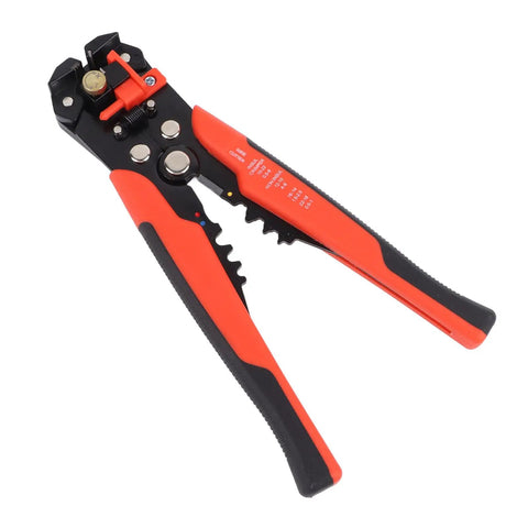 Red Automatic Wire Stripping And Crimping Pliers, High Carbon Steel Multi Functional Cable Cutting Tool For Machine Maintenance And Repair Tasks, Efficient Auto Disassembly For Pros.