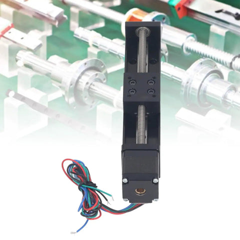High Precision Linear Stage Actuator With 100Mm Stroke Stepper Motor and T6x4 Screw Rail Guide Slide For CNC Milling or Optical Lab Aluminum Rig.