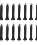 Heavy Duty Trailer Shackle Bolt Kit With Greasable Suspension Screws, 14-Piece 9/16 X 3 Inch M11 X 1.25 Set For Leaf Spring Hangers And 2000 To 7000 Lb Axles, black bolts with grease fittings