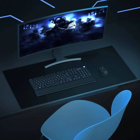 Beastly Gaming Mouse Pad 36 By 17 Inches Waterproof Non Slip Desk Keyboard Mat With Soft Rubber Surface And Lock Edge Easy Clean XL