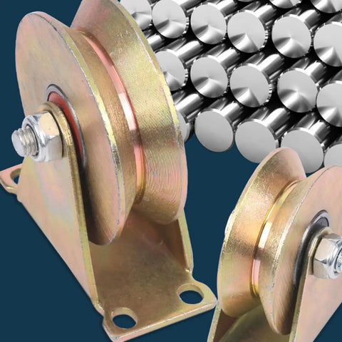 4 Inch V Shaped Pulley Wheel Heavy Duty Steel Cable Traction Block with Ball Bearing Guide for Wire Rope Ceiling Mounting