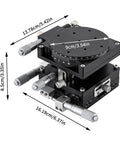 4 Axis 90mm By 90mm Manual Linear Positioning Stage With Sliding Table For Precision Inspection And Equipment Positioning