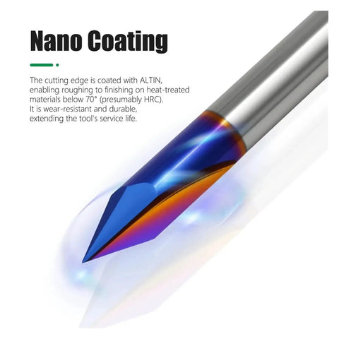 Versatile 1 Inch V Groove Router Bit For Woodworking Projects With 15 Degrees To 90 Degree Angles, showing ALTIN coated cutting edge.