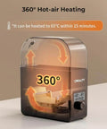 Filament Dryer Box Pro with 360 Degree Heating and Fan, showing temperature display and heating mechanism in transparent cover