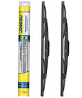 Pair Of 18 Plus 18 Inch Windshield Wiper Blades For Ford Ranger And Chevy Hhr All Season Rubber Wipers in packaging.