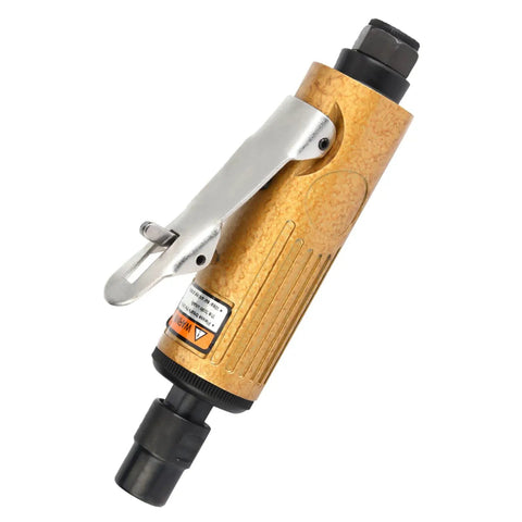 Heavy Duty Pneumatic Air Die Grinder Built Like A Badass Shop Workhorse For Crushing Steel Fabrication Tasks And Yielding Flawless Ground Edges Without Fail Professional Grade Performance with gold housing.