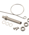 Cool Fishing Reel Handle Knob Repair Kit With Shaft And Bearings Includes Washers Screws Gasket Assembly For Freshwater Upgrades银色金属 10 Pieces Size 7 4 2 5mm; metal parts laid out