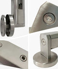 Top Shelf Side Mount Square Glass Railing Brackets For.31 To.52 Inch Tempered Glass, 304 Stainless Steel Fence Clamps, detailed views.