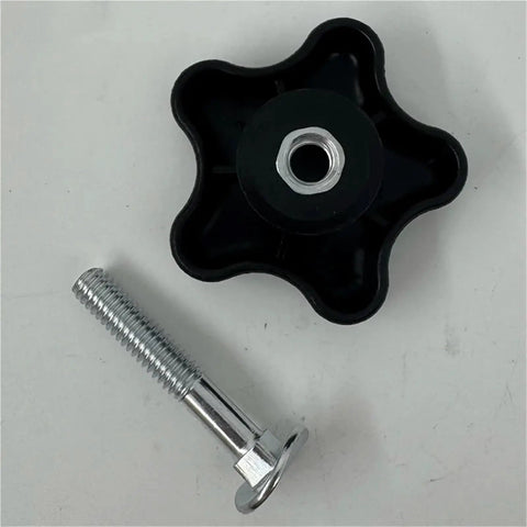 Top Notch 10-Pack Handle Knob Bolt Screw Washer Kit Upgrades Lawn Mowers And Snow Blowers With Rugged Durable Parts Perfect For Winter Repair Jobs And Smooth Handling On The Field, black plastic knob and metal bolt
