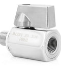 M12 1.25 Thread Stainless Steel Oil Drain Valve Quick Release For Easy Oil Change with copper washer visible