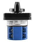 20A 660V Cam Changeover Switch With 5 Position Rotary Selector, 8 Terminals, SZW26-20/0-4.2, front view showing switch handle and terminals