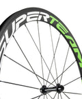 50mm Carbon Road Wheelset 700C Clincher With 23mm Inner Width, Toray T700 Carbon Fiber, EN Quality Tested, front wheel detail