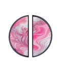 Dope Pink White Glitter Fluid Art Cabinet Pulls With Black Semicircle Drawer Handles 3 Inch Center Hole Solid Cabinet Hardware