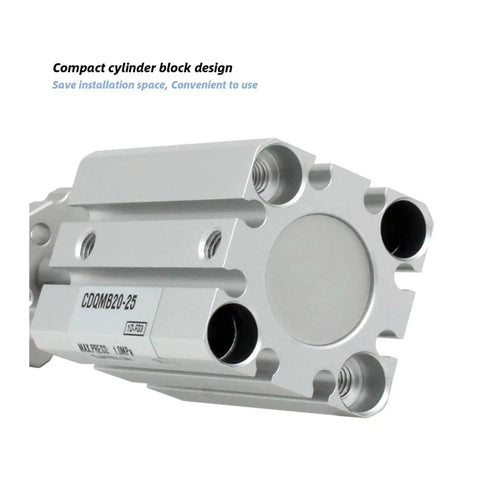 Compact Guide Rod Air Cylinder And Pneumatic Actuator Provides No fuss Non Rotating Linear Motion For Cramped Automation Bays, aluminum design.