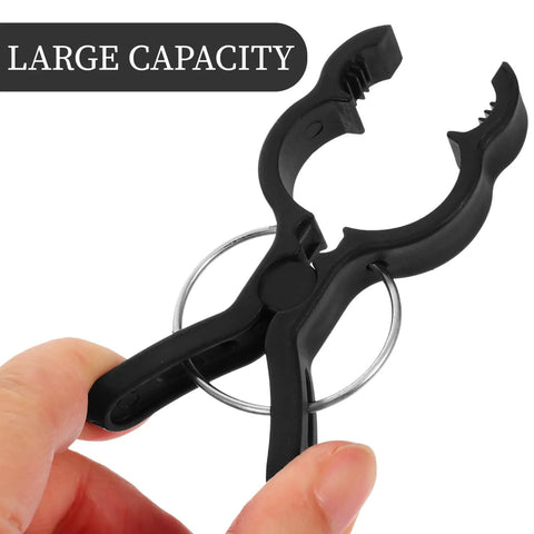 Durable Garden Plant Clips For Climbing Vines And Tomatoes Easy Trellis Support Clips For All Skill Levels No Fuss Versatile Plant Ties For Training Staking And Securing Tomato Vines And Garden Vines. black plastic large capacity garden plant clip with metal ring