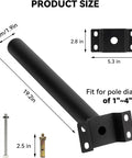 Heavy Duty Extension Mounting Arm For Solar Street Lights Outdoor Light Fixture Bracket dimensions and components