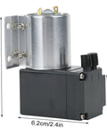 Dc 12 Or 24 Volt Mini Vacuum Pump With Integrated Mount, 10 Watt Portable Electric Diaphragm Air Compressor Delivers Knockout Negative Pressure Suction For Gnarly Diy Builds And Precision Lab Sampling Tasks side view with dimensions