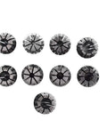 9Pcs ER16 Spring Collet Set For CNC Milling Lathe And Engraving Machines, Gripping Range 1/8 To 3/8 Inch, 1065 Carbon Steel, High Precision 0.015mm