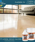 Top Shelf Water Based Concrete Sealer Yields A Deep Wet Look Sheen On Driveways Patios And Block Walls in a living area setting.
